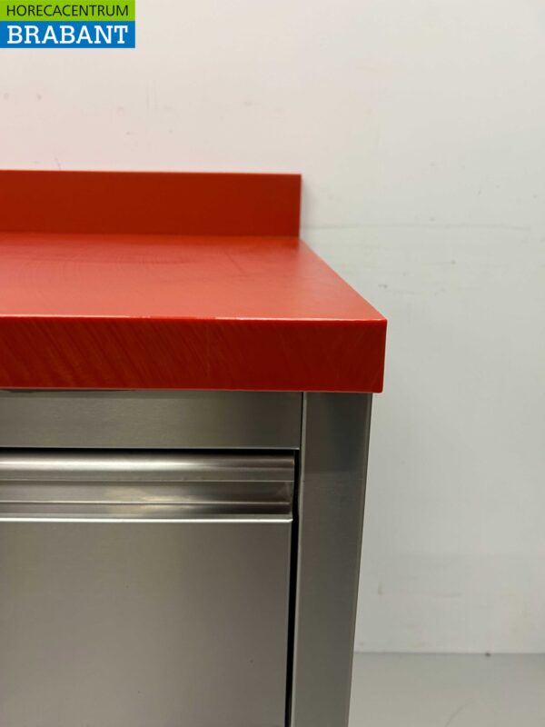 RVS HCB Polyethylene PE Werkkast Kast Snijtafel 2 klapdeuren 3 laden 120 cm Horeca Slagerij - Afbeelding 6