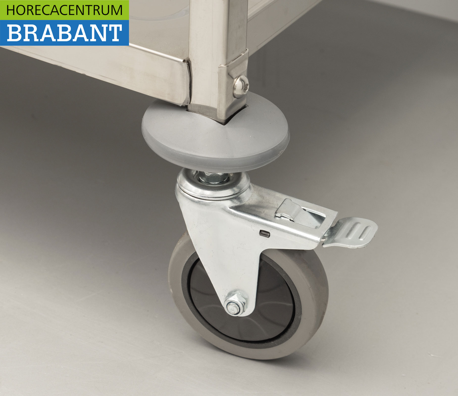 HCB RVS Serveerwagen Dienwagen 2 lagen 95 cm Horeca - Afbeelding 5