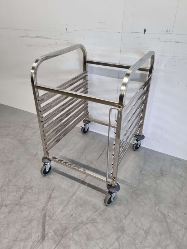 RVS Regaalwagen 6 x 2/1 GN gastronorm 95 cm Horeca - Afbeelding 2