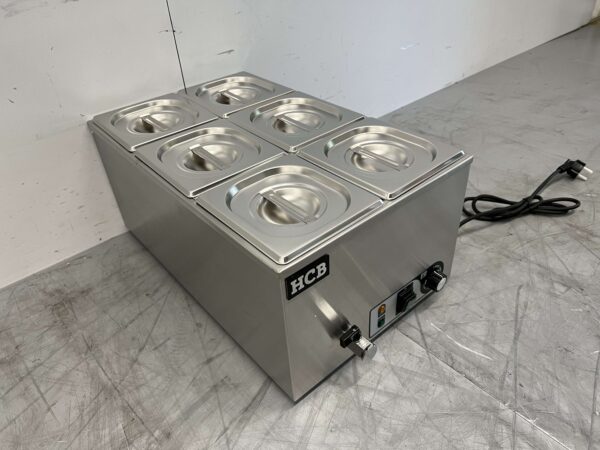 RVS Bain marie 6 x 1/6 GN 230V Horeca - Afbeelding 3