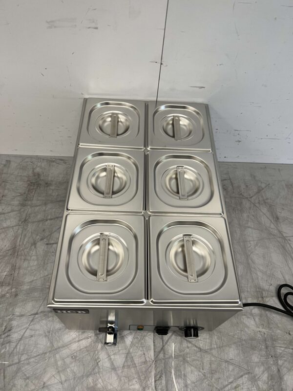 RVS Bain marie 6 x 1/6 GN 230V Horeca - Afbeelding 4