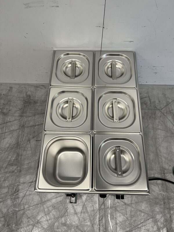 RVS Bain marie 6 x 1/6 GN 230V Horeca - Afbeelding 5