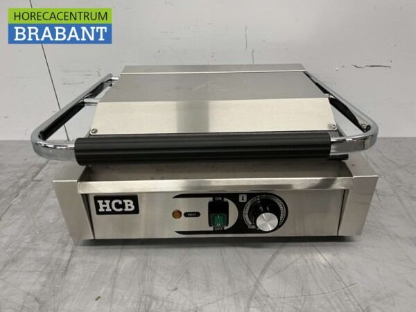 HCB RVS Contactgrill Paninigrill Grill Geribbeld 230V Horeca
