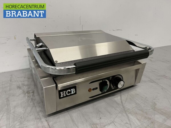 HCB RVS Contactgrill Paninigrill Grill Geribbeld 230V Horeca - Afbeelding 3