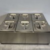 RVS GN bakhouder 6 x 1/6 gastronorm GN 50 cm Horeca