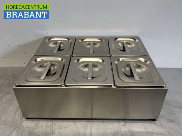RVS GN bakhouder 6 x 1/6 gastronorm GN 50 cm Horeca