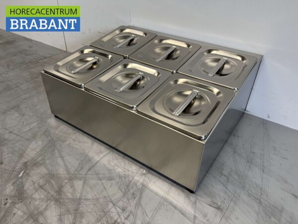 RVS GN bakhouder 6 x 1/6 gastronorm GN 50 cm Horeca - Afbeelding 2