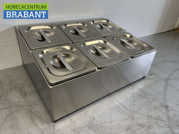 RVS GN bakhouder 6 x 1/6 gastronorm GN 50 cm Horeca - Afbeelding 3