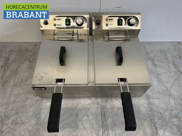RVS Dubbele Friteuse Frituur 2 x 10 liter 2 x 230V Horeca - Afbeelding 4
