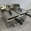 RVS Dubbele Friteuse Frituur Aftapkraan 2 x 10 liter 2 x 230V Horeca - Afbeelding 3