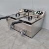 RVS Dubbele Friteuse Frituur Aftapkraan 2 x 13 liter 2 x 230V Horeca - Afbeelding 2