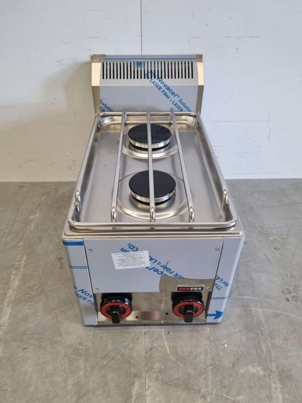 RVS RedFox Opzet 2 pits Fornuis Gasfornuis Kookplaat 33 cm GAS Horeca