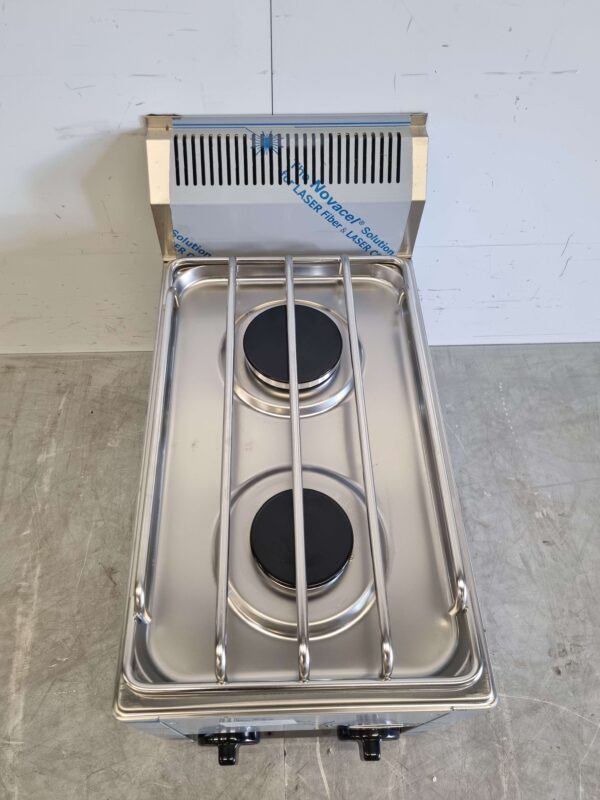 RVS RedFox Opzet 2 pits Fornuis Gasfornuis Kookplaat 33 cm GAS Horeca - Afbeelding 5