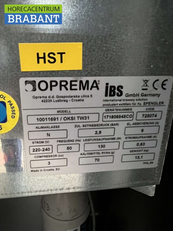 Crem Spengler PSL1000 Koffiemachine Koffieautomaat Gekoeld water 230V Horeca - Afbeelding 11