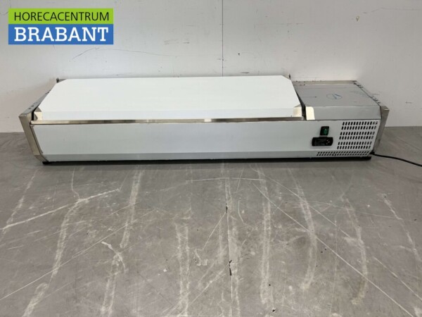 RVS HCB Opzetvitrine Opzet koelvitrine saladière 6 x 1/4 GN 140 cm Horeca