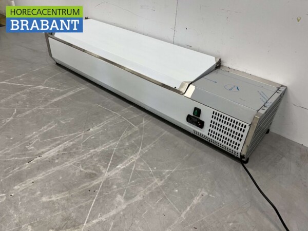 RVS HCB Opzetvitrine Opzet koelvitrine saladière 6 x 1/4 GN 140 cm Horeca - Afbeelding 2
