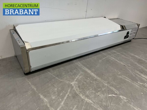 RVS HCB Opzetvitrine Opzet koelvitrine saladière 6 x 1/4 GN 140 cm Horeca - Afbeelding 3