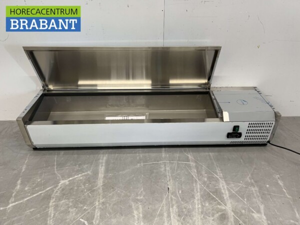 RVS HCB Opzetvitrine Opzet koelvitrine saladière 6 x 1/4 GN 140 cm Horeca - Afbeelding 4