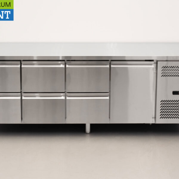 HCB RVS Koelwerkbank 6 laden en 1 deur 223 cm 230V Horeca