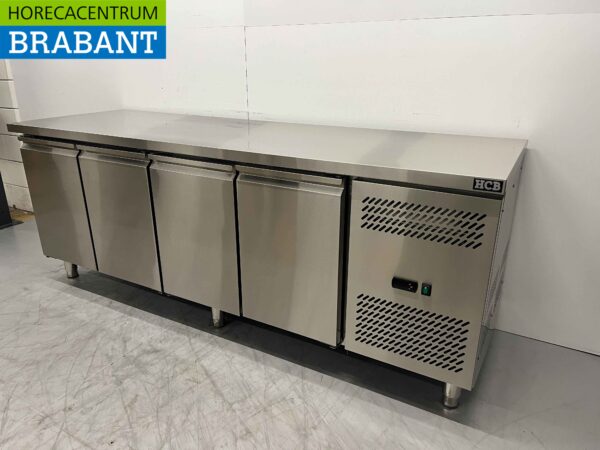 RVS Koelwerkbank 4 deuren 223 cm 230V Horeca - Afbeelding 2