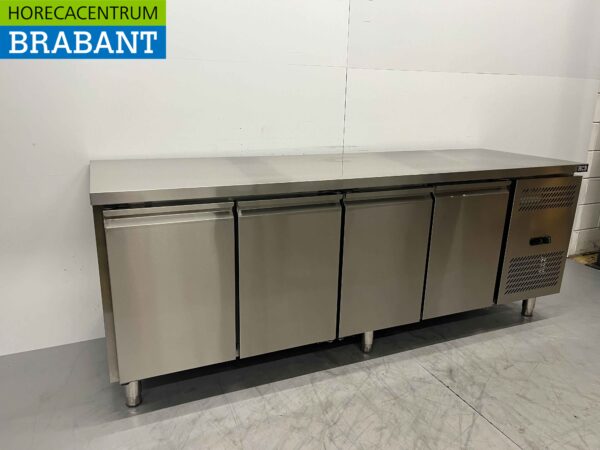RVS Koelwerkbank 4 deuren 223 cm 230V Horeca - Afbeelding 3