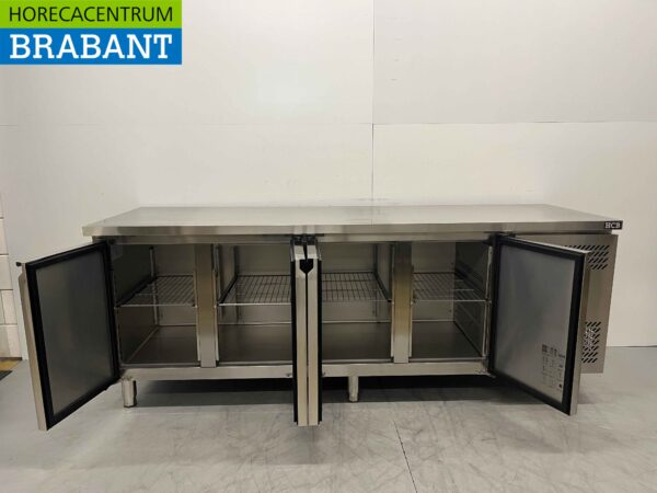 RVS Koelwerkbank 4 deuren 223 cm 230V Horeca - Afbeelding 4
