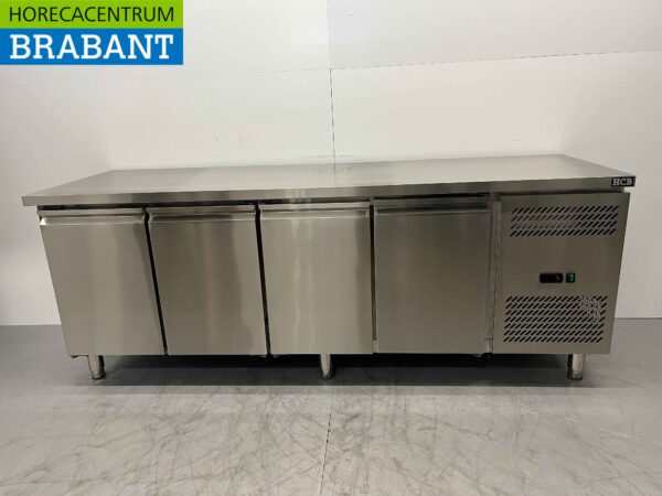 RVS Koelwerkbank 4 deuren 223 cm 230V Horeca