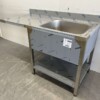 RVS Spoeltafel Spoelbak Premium-line Gelast model 140 cm Horeca - Afbeelding 2