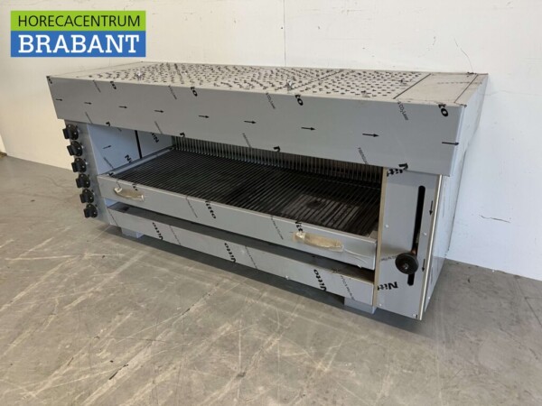 RVS Pitagrill Pita oven Salamander grill 6 branders Premium-line 16,2 kW 129 cm GAS Horeca - Afbeelding 2