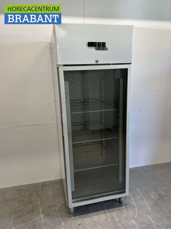 RVS Glasdeur Glazen deur koeling koelkast 2/1 GN 650 liter 230V Horeca