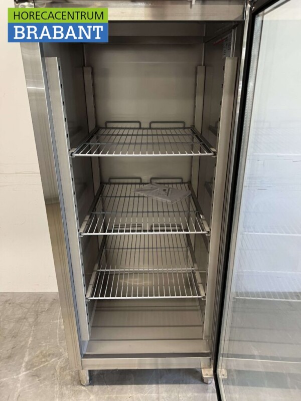 RVS Glasdeur Glazen deur koeling koelkast 2/1 GN 650 liter 230V Horeca - Afbeelding 4