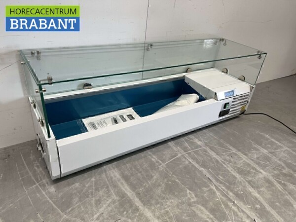 RVS Polar G608 Opzetvitrine Opzet koelvitrine saladière 5 x 1/4 GN 120 cm Horeca - Afbeelding 3