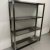 RVS Opbergrek Rek Stelling Premium-line 140 x 40 x 180 cm Horeca - Afbeelding 2