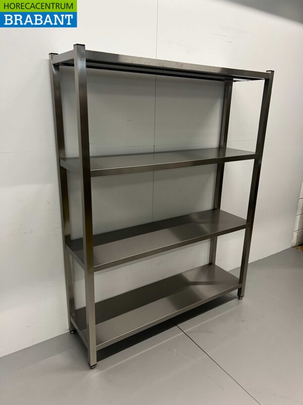 RVS Opbergrek Rek Stelling Premium-line 140 x 40 x 180 cm Horeca - Afbeelding 2