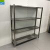 RVS Opbergrek Rek Stelling Premium-line 160 x 40 x 180 cm Horeca - Afbeelding 2