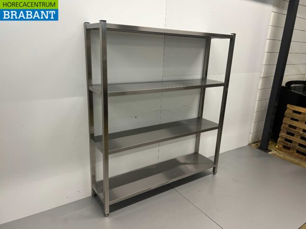 RVS Opbergrek Rek Stelling Premium-line 160 x 40 x 180 cm Horeca - Afbeelding 2