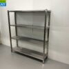 RVS Opbergrek Rek Stelling Premium-line 160 x 40 x 180 cm Horeca - Afbeelding 3