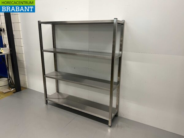 RVS Opbergrek Rek Stelling Premium-line 160 x 40 x 180 cm Horeca - Afbeelding 3