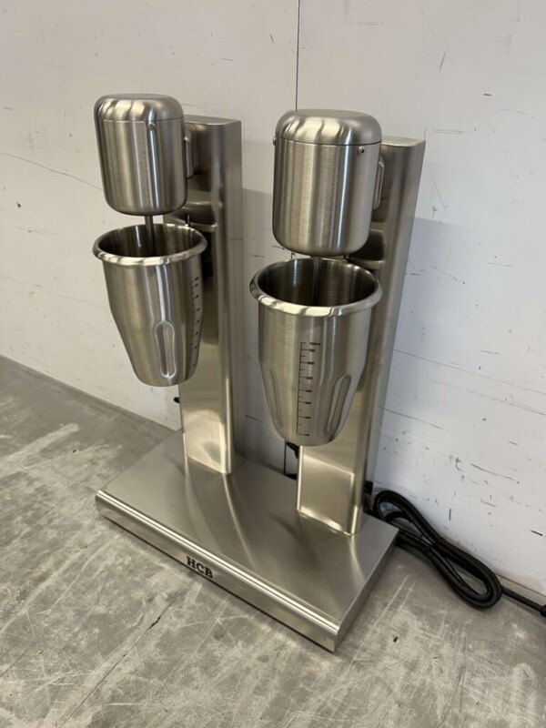 RVS Dubbele Milkshaker Milk shaker Milkshakemixer 2 x 750 ml 230V Horeca - Afbeelding 2