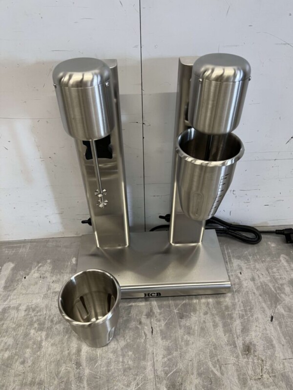 RVS Dubbele Milkshaker Milk shaker Milkshakemixer 2 x 750 ml 230V Horeca - Afbeelding 4