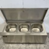RVS GN bakhouder met deksel 3 x 1/6 gastronorm GN 54,5 cm Horeca - Afbeelding 4