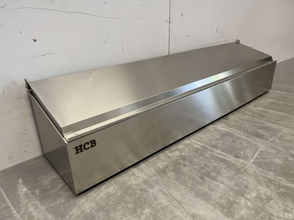 RVS GN bakhouder met deksel 6 x 1/6 gastronorm GN 106 cm Horeca - Afbeelding 2