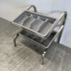 RVS Dubbele bestekbak standaard bestekbakhouder met 2 bestekbakken 54 cm Horeca - Afbeelding 2