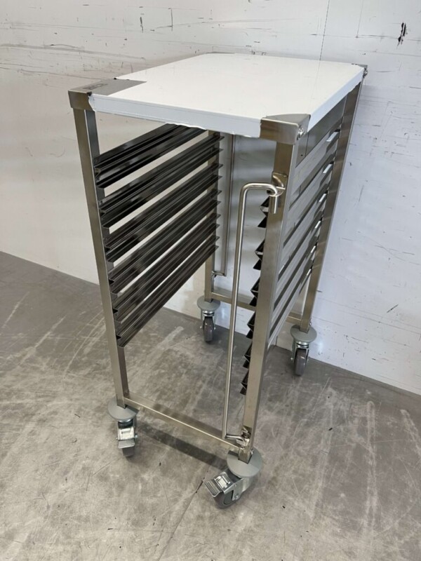 RVS Regaalwagen 6 x 1/1 GN gastronorm 95 cm Horeca - Afbeelding 2