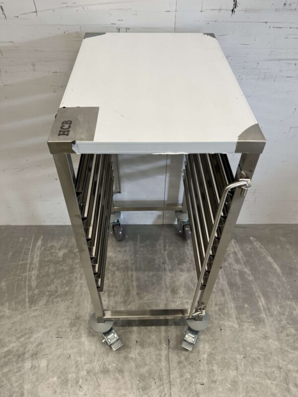 RVS Regaalwagen 6 x 1/1 GN gastronorm 95 cm Horeca - Afbeelding 4