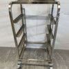 RVS Regaalwagen voor 4 waskratten waskorven 50 x 50 cm Horeca