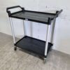Kunststof serveerwagen serveertrolley 2 lagen 102 cm Horeca - Afbeelding 2