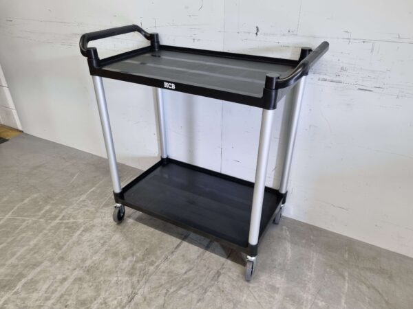Kunststof serveerwagen serveertrolley 2 lagen 102 cm Horeca - Afbeelding 2