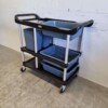 Kunststof afruimwagen afruimtrolley 3 lagen met 5 bakken 104 cm Horeca - Afbeelding 3