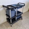 Kunststof afruimwagen afruimtrolley 3 lagen met 5 bakken 104 cm Horeca - Afbeelding 4
